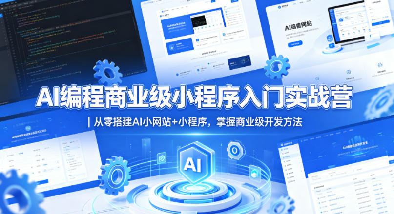 AI编程商业级小程序入门实战营｜从零搭建AI小网站+小程序，掌握商业级开发方法-985网创