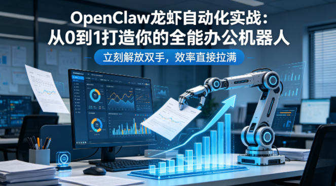OpenClaw龙虾自动化实战：从0到1打造你的全能办公机器人，立刻解放双手，效率直接拉满-985网创