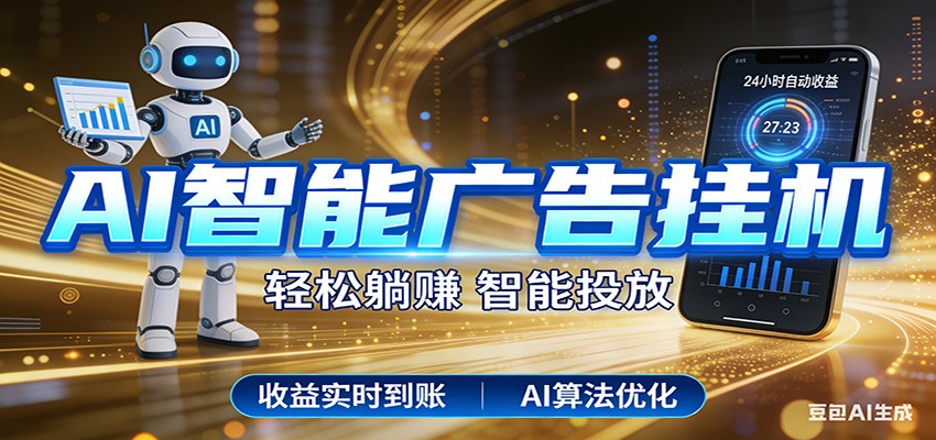 智能广告挂机新时代，利用碎片化时间实现稳定被动收益，AI帮你持续盈利-985网创