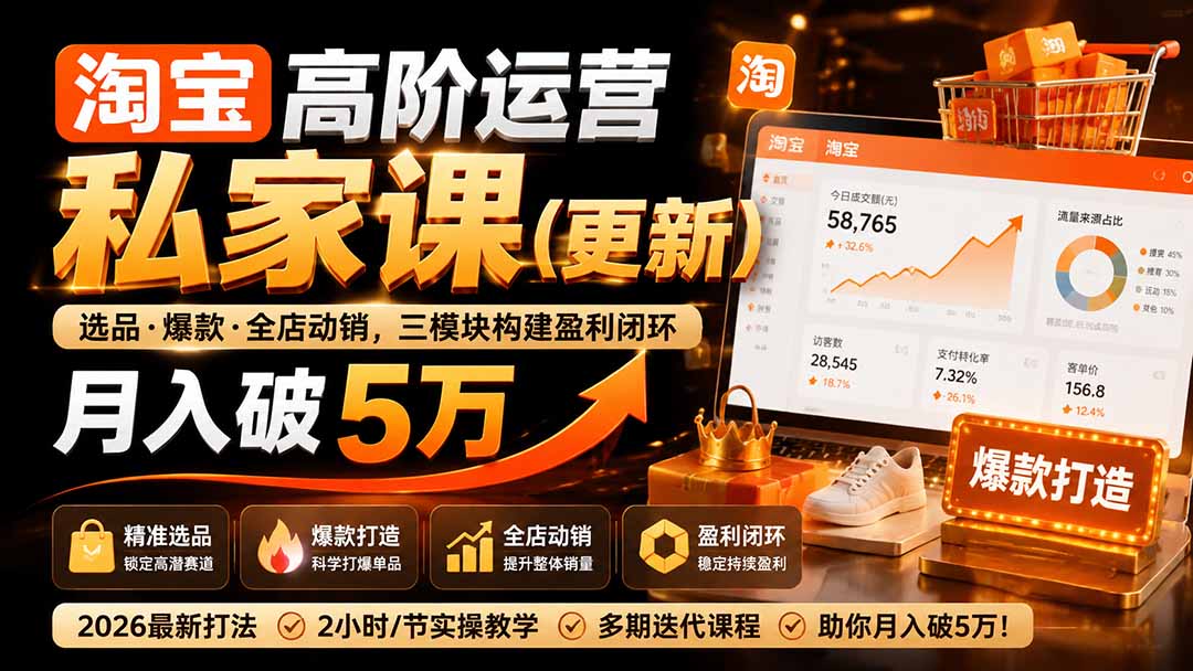 淘宝高阶运营私家课(更新26年-985网创