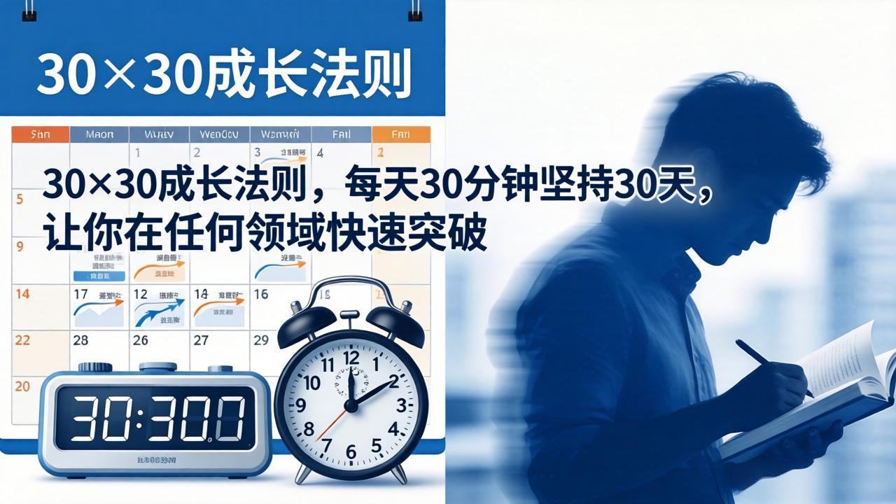 付费文章：30×30成长法则，每天30分钟坚持30天，让你在任何领域快速突破-985网创