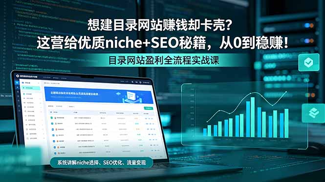 想建目录网站赚钱却卡壳？这营给优质 niche+SEO 秘籍，从 0 到稳赚！-985网创