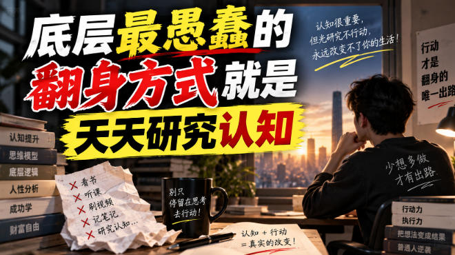 付费文章：底层最愚蠢的翻身方式就是天天研究认知-985网创