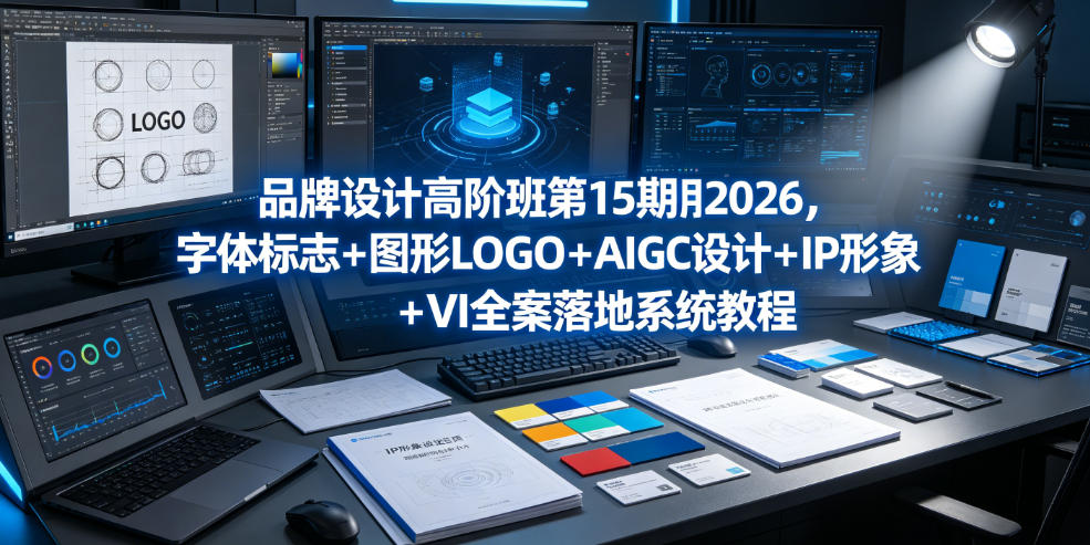 品牌设计高阶班第15期2026，字体标志＋图形LOGO＋AIGC设计＋IP形象＋VI全案落地系统教程-985网创