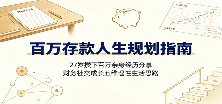 百万存款人生规划指南：27岁攒下百万亲身经历分享，财务社交成长五维理性生活思路-985网创
