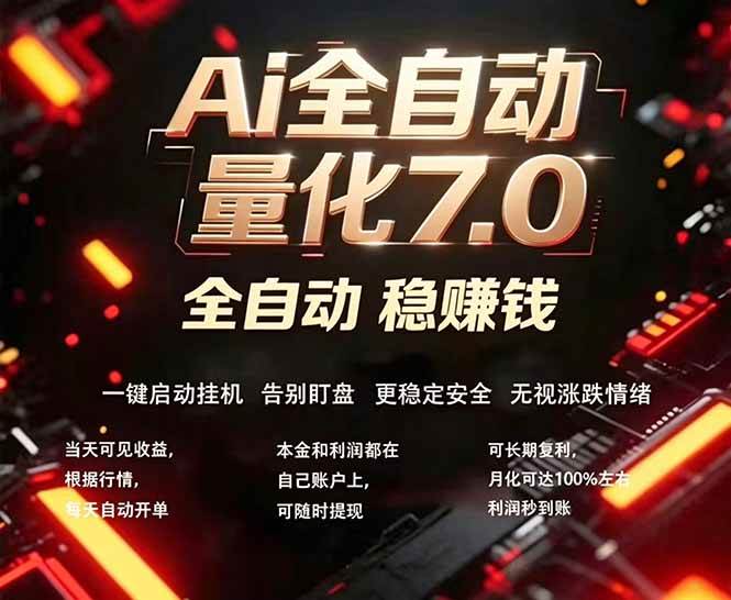 （19420期）EA黄金量化7.0 ，24小时全自动挣美金，小白轻松操作，日入1000+-985网创