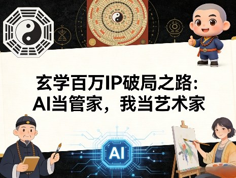 玄学百万IP破局之路：AI当管家，我当艺术家-985网创