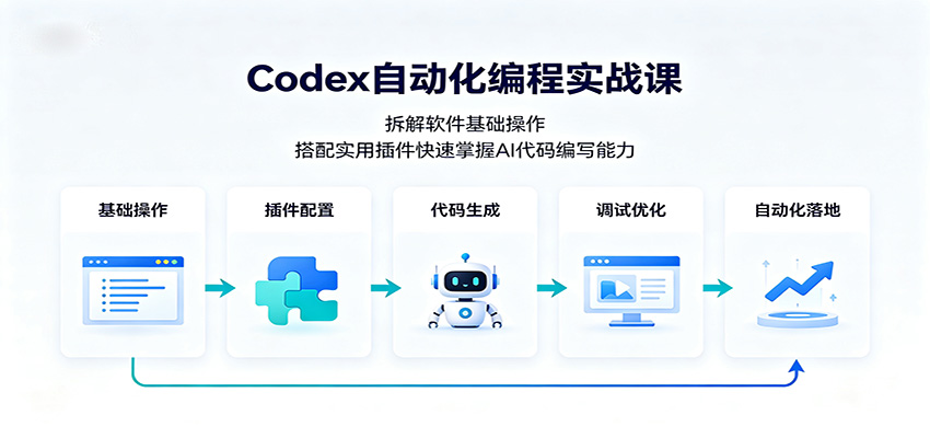 Codex自动化编程实战课：拆解软件基础操作，搭配实用插件快速掌握AI代码编写能力-985网创
