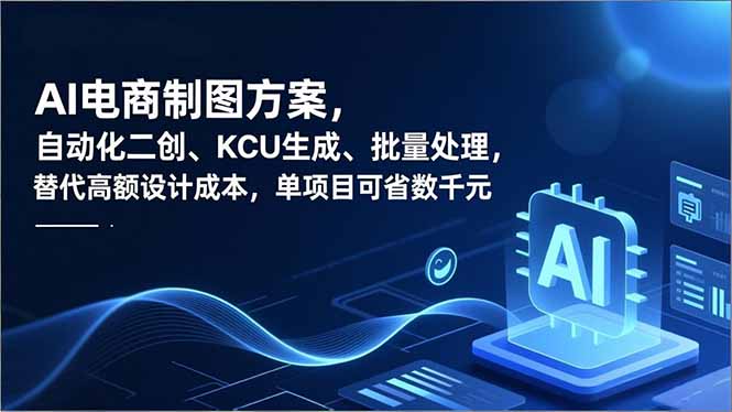 AI电商制图方案，自动化二创、SKU生成、批量处理，替代高额设计成本，单项目可省数千元-985网创