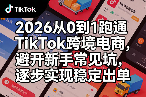 2026从0到1跑通TikTok跨境电商，避开新手常见坑，逐步实现稳定出单-985网创