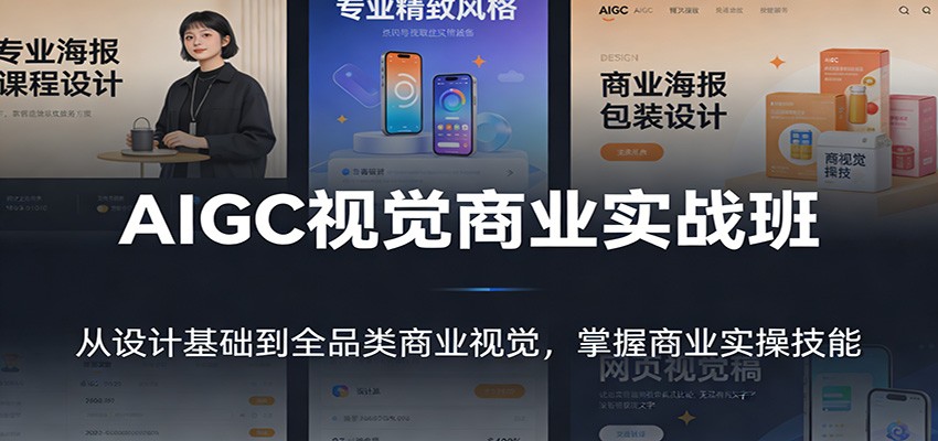 AIGC视觉商业实战班：从设计基础到全品类商业视觉，掌握商业实操技能-985网创