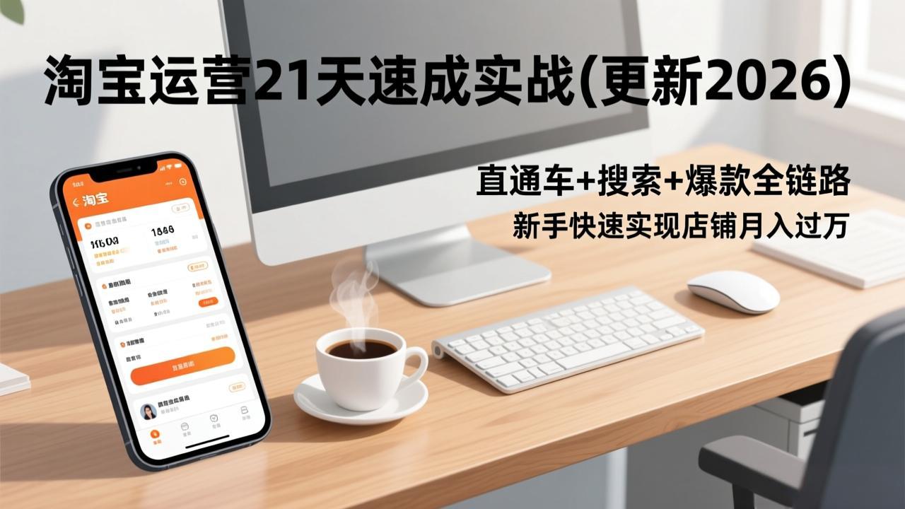 淘宝运营21天速成实战(更新2026-985网创