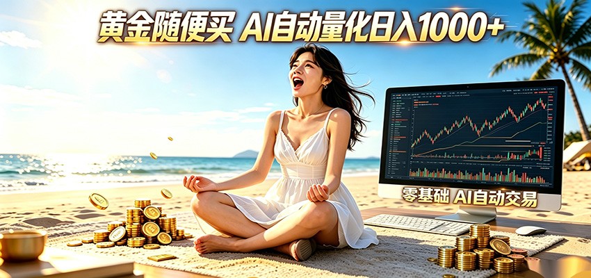 黄金随便买？AI自动外汇量化交易 在家当皇帝 日入1000+-985网创