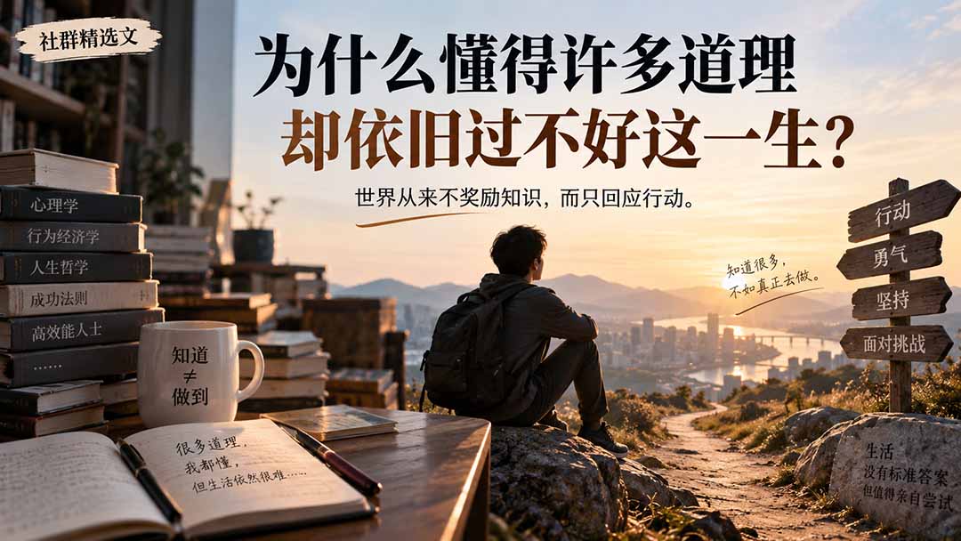 社群精选文：为什么懂得许多道理却依旧过不好这一生？-985网创