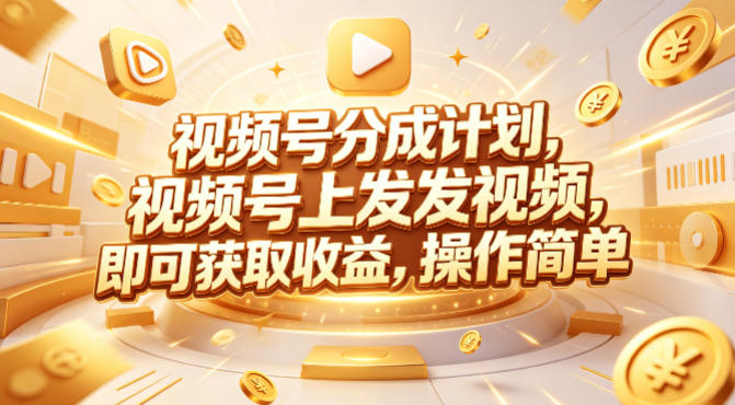 视频号分成计划，599元众筹的Red团队课程，视频号上发发视频，即可获取收益，操作简单-985网创