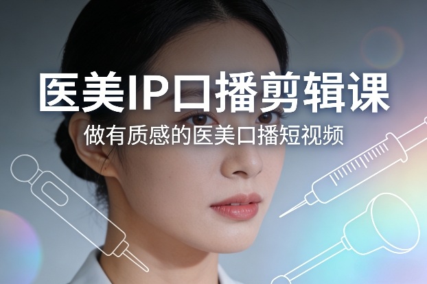 医美IP口播剪辑课，做有质感的医美口播短视频-985网创