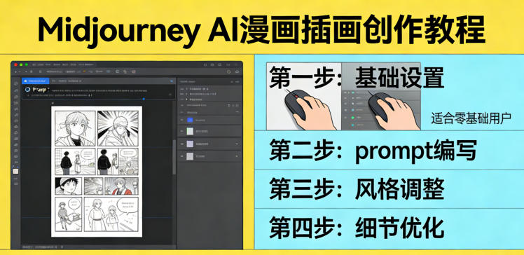 利用Midjourney AI人工智能轻松创作漫画插画教程，零基础创作完整漫画插画-985网创