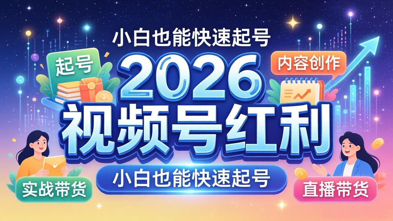 2026视频号红利实战营，大佬亲授起号、内容、直播、IP、投流、私域、矩阵全套落地打法-985网创