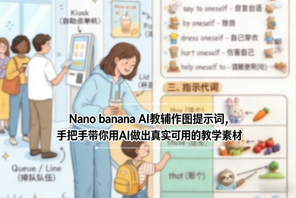 Nano banana AI教辅作图提示词，手把手带你用AI做出真实可用的教学素材-985网创