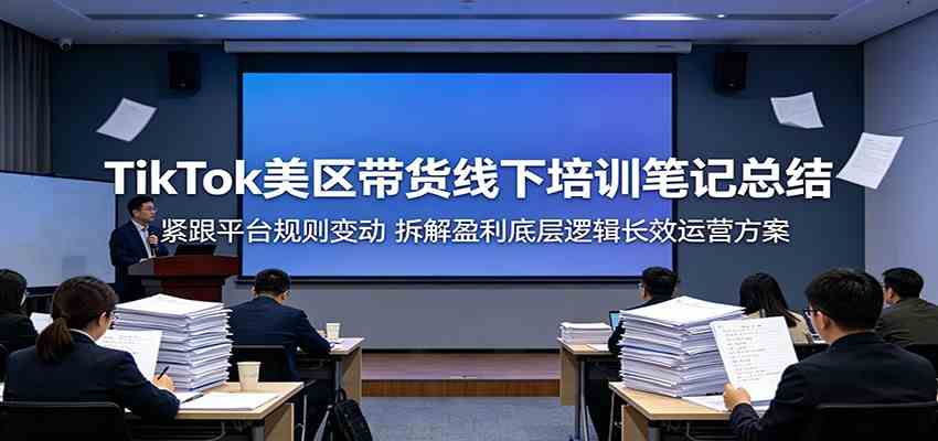 TikTok美区带货线下培训笔记总结：紧跟平台规则变动，拆解盈利底层逻辑长效运营方案-985网创