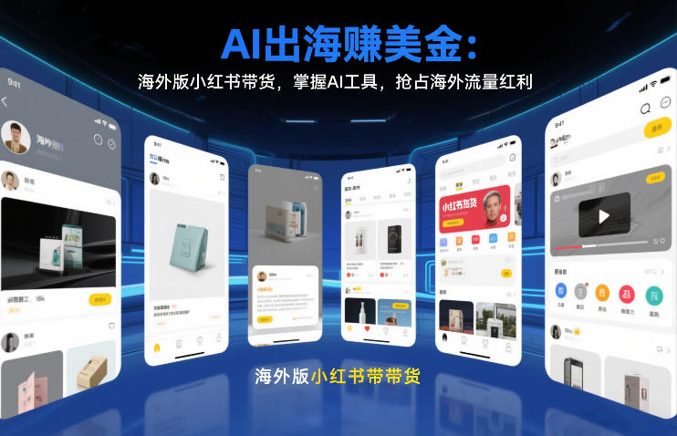 AI出海賺美金：海外版小红书带货，掌握AI工具，抢占海外流量红利(更新2026)-985网创