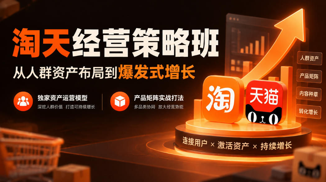 淘天经营策略班，从人群资产布局到爆发式增长，独家资产运营模型，产品矩阵实战打法(更新1019)-985网创