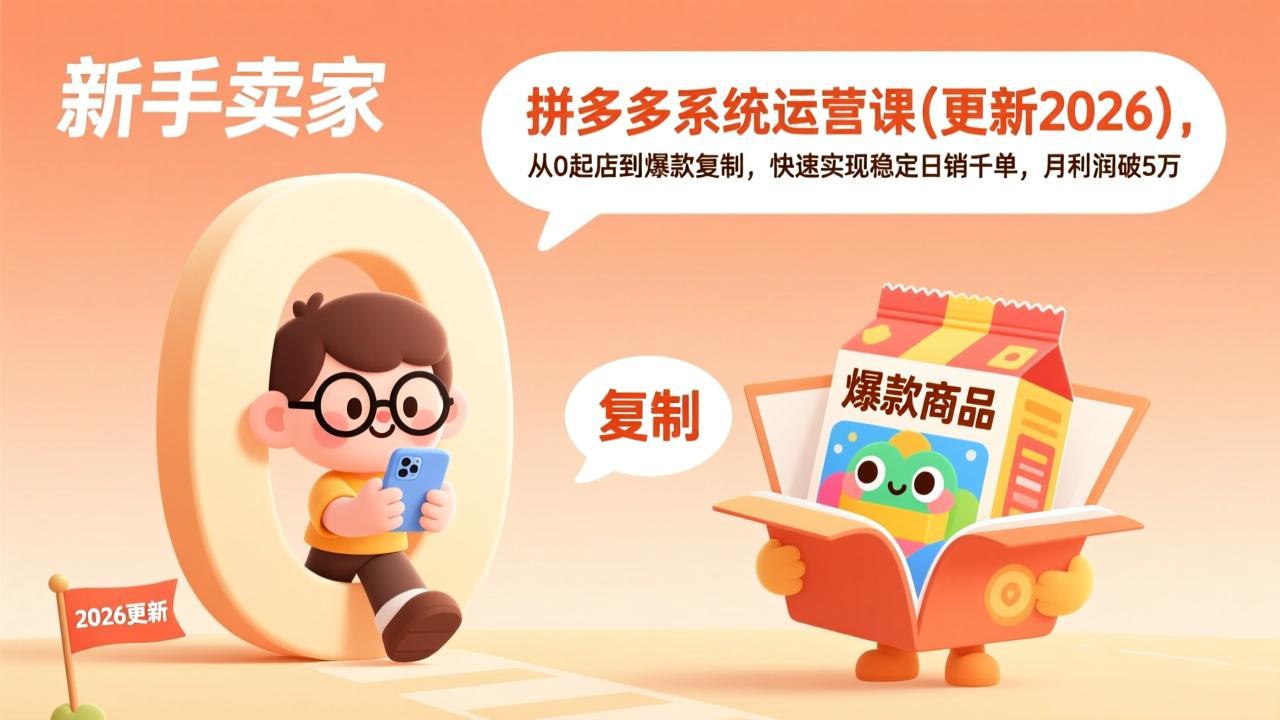 拼多多系统运营课(更新2026-985网创