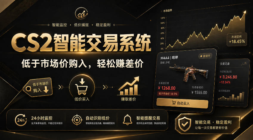 CS2智能交易系统，轻松賺差价|自动运行，无需自己挂G|数据支持任何形式验证【揭秘】-985网创