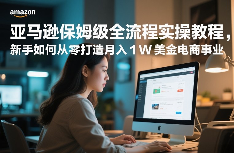 亚马逊保姆级全流程实操教程，新手如何从零打造月入1W美金电商事业-985网创