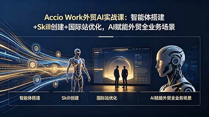 （19086期）Accio Work外贸AI实战课：智能体搭建+Skill创建+国际站优化，AI赋能外贸全业务场景-985网创