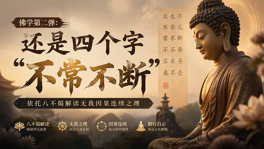 付费文章：佛学第二弹：还是四个字“不常不断”依托八不偈解读无我因果连续之理-985网创