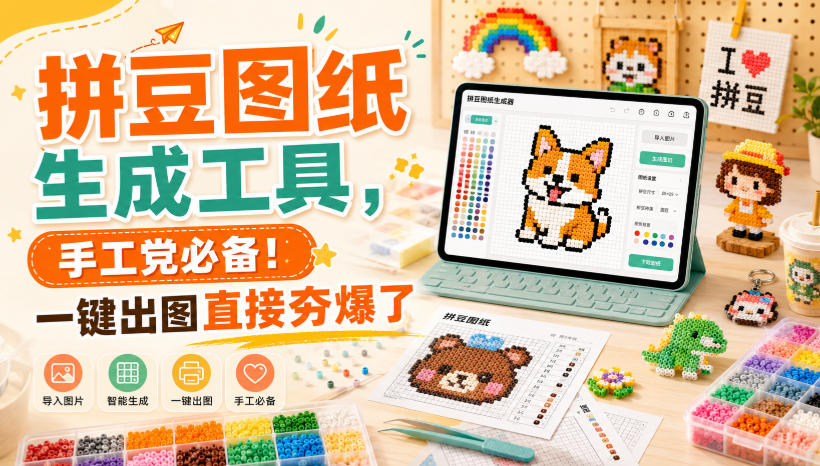 拼豆图纸生成工具，手工党必备！一键出图直接夯爆了-985网创