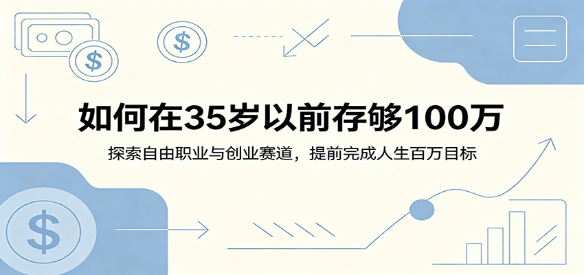 如何在35岁以前存够100万：探索自由职业与创业赛道，提前完成人生百万目标-985网创