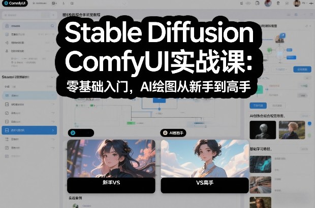 Stable Diffusion ComfyUI实战课：零基础入门，AI绘图从新手到高手-985网创