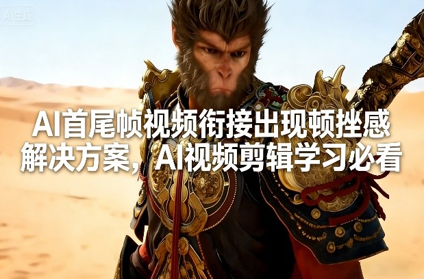 AI首尾帧视频衔接出现顿挫感解决方案，AI视频剪辑学习必看-985网创