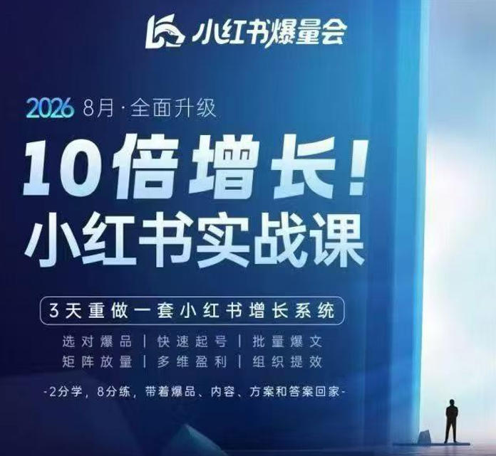 戴小胖·8月28-30号线下课视频20小时，小红书爆量会实战课，6大系统全新升级，3天重做一套小红书增长系统-985网创