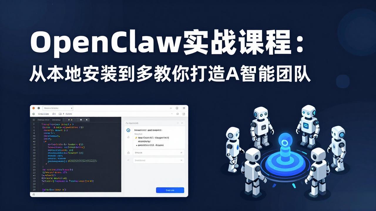 OpenClaw实战课程：从本地安装到多Agent协同，手把手教你打造AI智能团队-985网创
