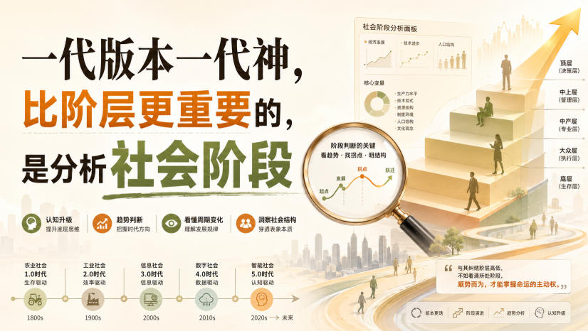 付费文章：一代版本一代神，比阶层更重要的，是分析社会阶段-985网创
