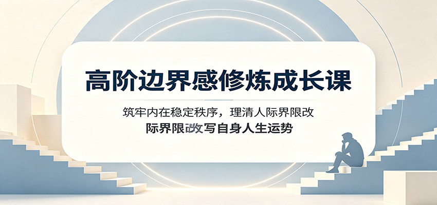 高阶边界感修炼成长课：筑牢内在稳定秩序，理清人际界限改写自身人生运势-985网创