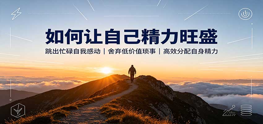 如何让自己精力旺盛：跳出忙碌自我感动，舍弃低价值琐事，高效分配自身精力-985网创