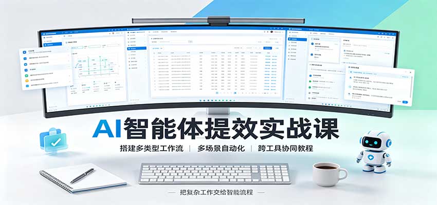 AI智能体提效实战课：搭建多类型工作流，多场景自动化，跨工具协同教程-985网创