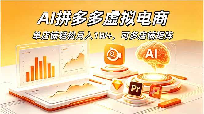 （18987期）AI拼多多虚拟电商，单店铺轻松月入1W+，可多店铺矩阵-985网创