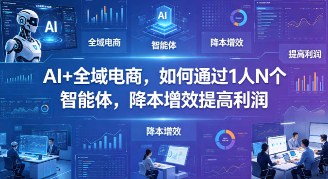 AI+全域电商，如何通过1人N个智能体，降本增效提高利润-985网创
