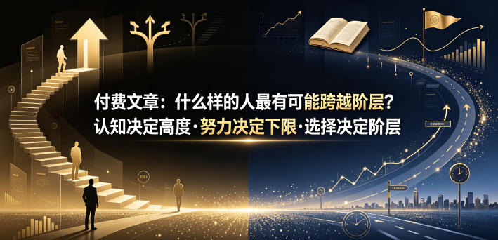 付费文章：什么样的人最有可能跨越阶层？认知决定高度·努力决定下限·选择决定阶层-985网创