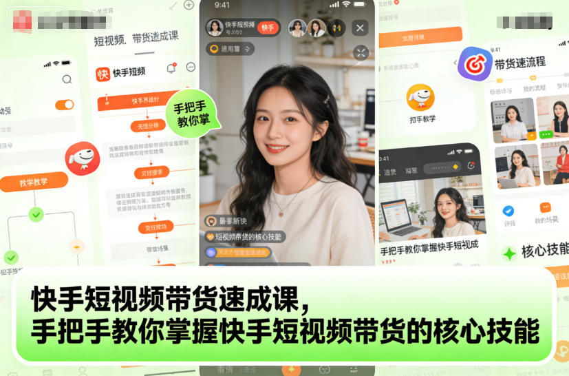 快手短视频带货速成课，手把手教你掌握快手短视频带货的核心技能-985网创