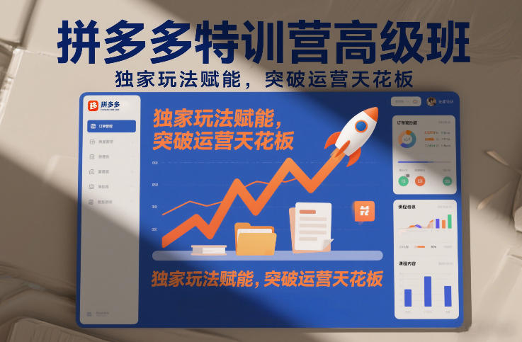 拼多多特训营高阶班，独家玩法赋能，突破运营天花板(更新26年4月24日)-985网创