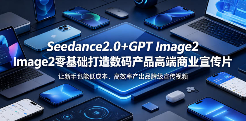 Seedance2.0+GPT Image2零基础打造数码产品高端商业宣传片，让新手也能低成本、高效率产出品牌级宣传视频-985网创