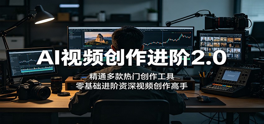 AI视频创作进阶2.0：精通多款热门创作工具，零基础进阶资深视频创作高手-985网创