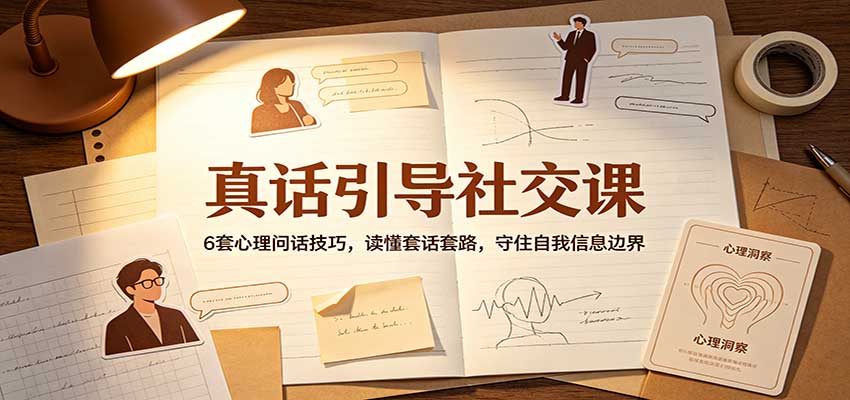 真话引导社交课：6套心理问话技巧，读懂套话套路，守住自我信息边界-985网创