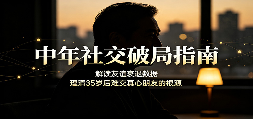 中年社交破局指南：解读友谊衰退数据，理清35岁后难交真心朋友的根源-985网创